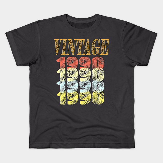 vintage 1990 t-shirt Kids T-Shirt by direct.ul